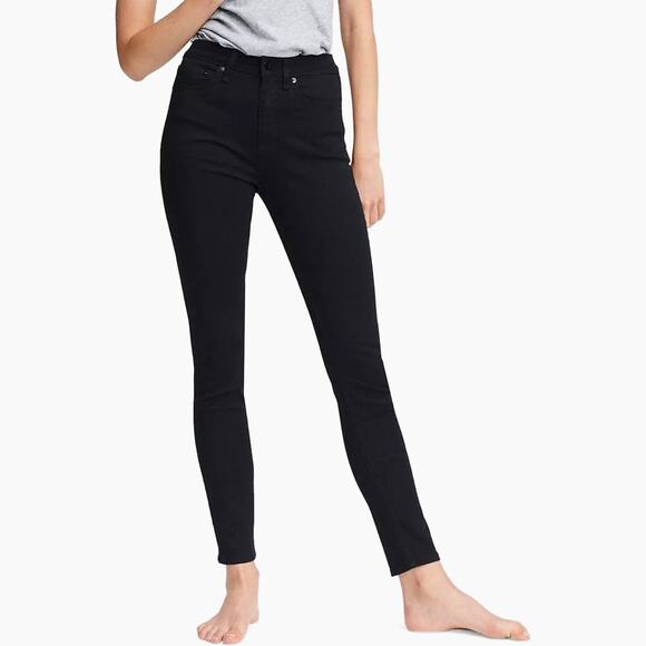rag & bone High Rise Skinny Ankle Jeans Super Stretch Black Denim size 29 x 31 - Picture 1 of 13